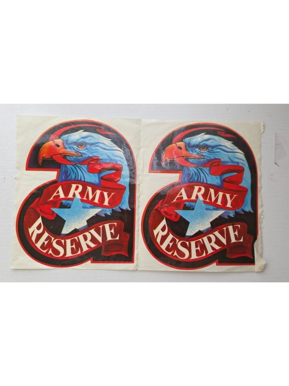 Vintage U.S. Army Reserve Eagle Decals - Original Unused Set of 2